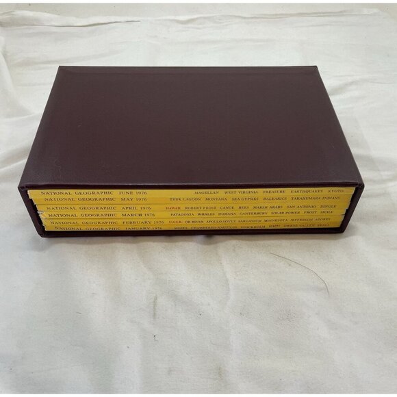 Nat Geo Jan–Jun 1976 Slipcover Set | Science, Nature, Travel Magazine - Picture 1 of 16